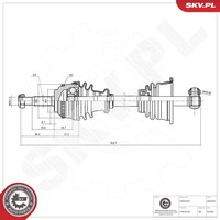 Esen Skv Antriebswelle Links, Vorderachse U.A. FüR Nissan, Renault