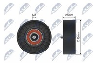 NTY RNK-ME-027 Umlenk-/FüHrungsrolle, Keilriemen FüR MERCEDES-BENZ