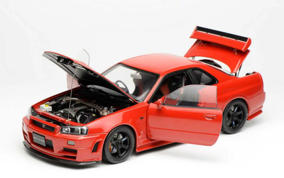 1/18 Motorhelix Nissan Skyline GT-R R34 in Red | eBay