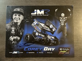 Autographed Corey Day World Of Outlaws USAC Sprint Car Racing Handout NASCAR