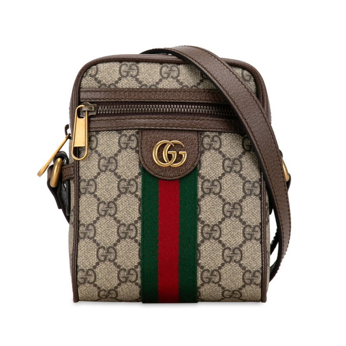 Gucci GG Supreme Ophidia Sherry Line Shoulder Bag 598127 Beige Bro