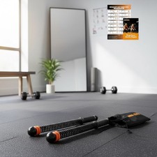 2PCS Adjustable Weighted Ropeless Battle Ropes, Heavy Duty Cordless Battle Rope