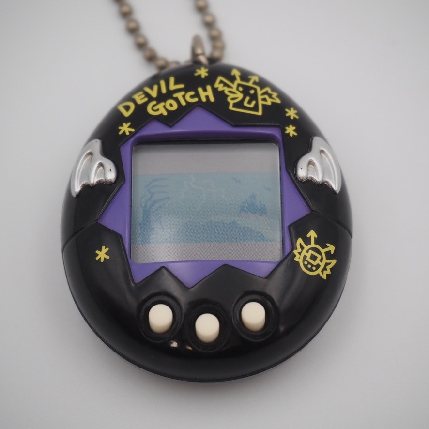 Deviltchi Devilgotchi Devil Tamagotchi Purple & White Virtual Pet Game Bandai 3
