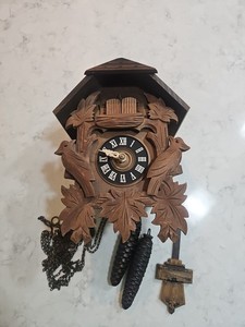 Rare Double Door Vintage Cuckoo Clock Made In Germany (August Schwer)