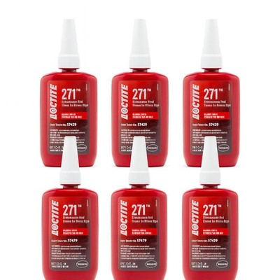 Loctite Red 271 Threadlocker 36mL 6-Pack High Strength Permanent Thread Lock New