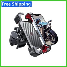 Motorcycle Phone Mount with 1s Auto Lock  100mph Anti-Shake Technology