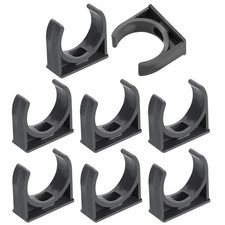 8Pcs PVC Water Pipe Clamps Clips, U-Shaped Holder Buckles for 32mm OD, Gray