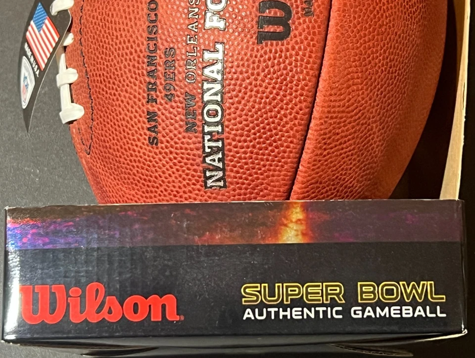 Super Bowl XLVII (47) Official Leather Game Ball 2013 49ers vs. Ravens NEW - Image 4 of 4