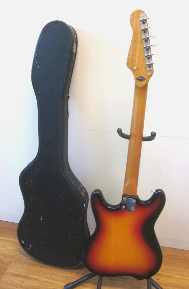 Vintage Teisco Heit Deluxe Electric guitar w/Original Case Japan - Image 2 of 4