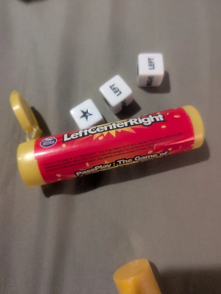 Left Right Center Doce Games  By Spin Master. Small Light Weight Packable Game - Image 3 of 4