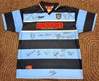 GRIMSBY TOWN FC: 1999-2000 SIGNED BY 18: AWAY FOOTBALL SHIRT SIZE ADULT 46/48 !!