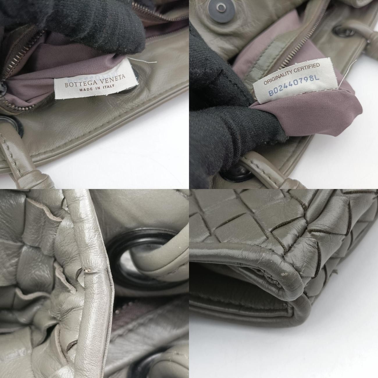 Bottega Veneta Intrecciato Gray Lambskin B02440798L Tote Bag Handbag thumbnail 8