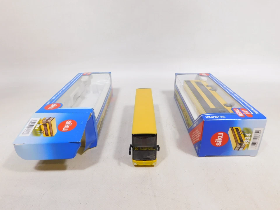 2X Siku Super H0 1:87 1884 Autobus A Due Piani MAN Mint Box #DW659-1 - Immagine 4 di 4