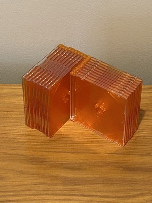 20nr 8cm Orange Jewel Case schützt Mini CD DVD Gamecube Spiel Disc Aufbewahrung