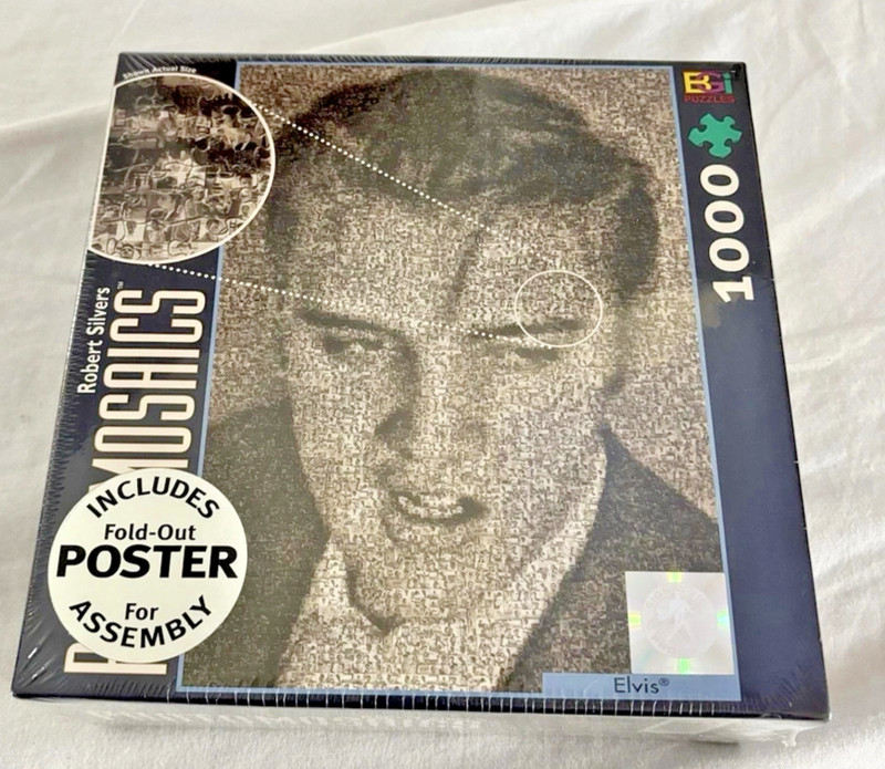 PHOTOMOSAICS Elvis Presley  Puzzle 1000 Piece  ROBERT SILVERS Sealed w/Poster