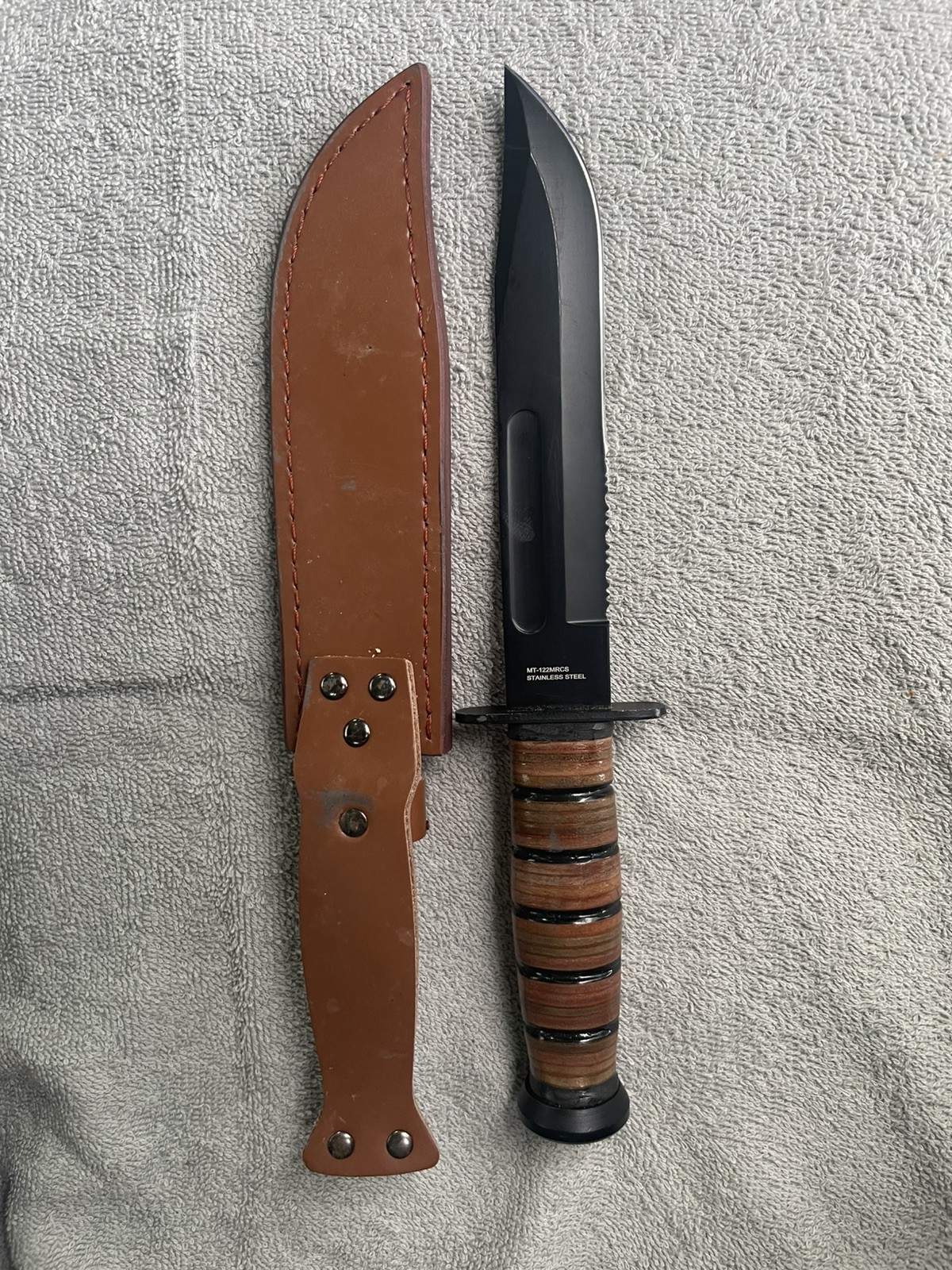 7" Stainless Steel Leather Handle Sheath