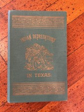 1985 Texas History - Indian Depredations in Texas, HC Book, by Wilbarger, Nice C
