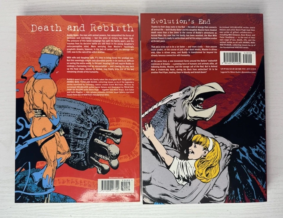 Animal Man Volumen 6 y 7 Carne y Sangre + Peste Roja Vértigo DC TPB Delano Foto 2 de 4