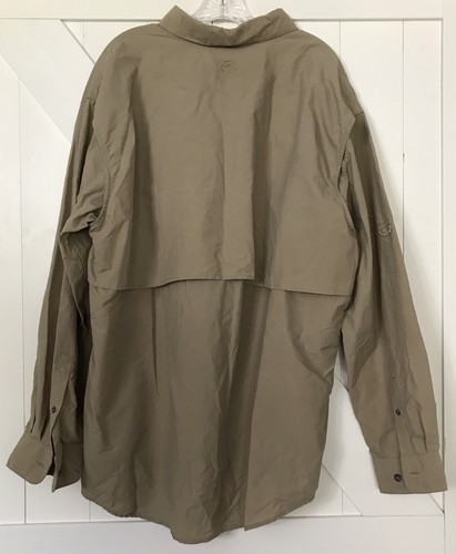 Magellan Fishing Shirt Men’s 2XL Khaki Button-Up Vented Moisture Wicking Outdoor - Picture 3 of 6