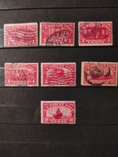 1913 Etats Unis LOT 7 timbres USA oblitérés. N° 1-2-3-4-5-9-10