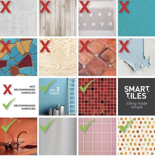 13 Smart Tiles Peel and Stick Backsplash Hexagone Travertino Tiles, Ceramic Look - Picture 7 of 11