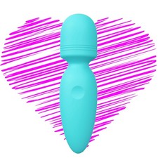 Mini Wand Massager,Small Cordless Handheld Massager with 10 Quiet Vibration M...