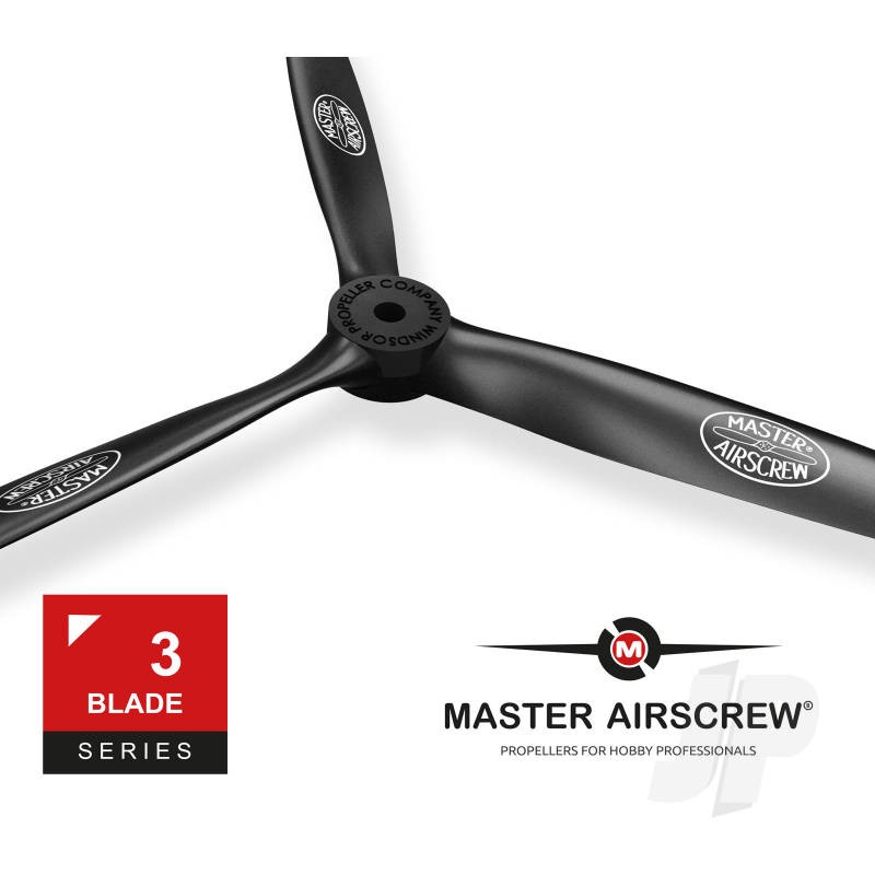 Master Airscrew 3-Blade - 11x7 Propeller Reverse Pusher For RC Aeroplane