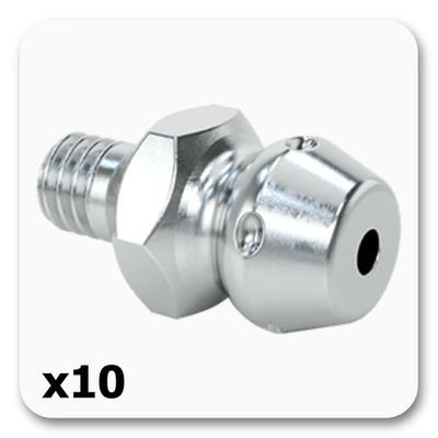 McMaster-Carr 1095K86 Grease Fitting Straight 6-40 UNF Zinc Plated Steel Pack 10