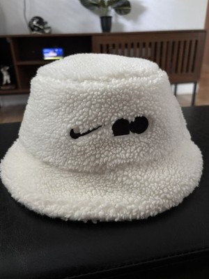 Nike NAOMI OSAKA Fleece Bucket Hat Cap Sz M/L White 