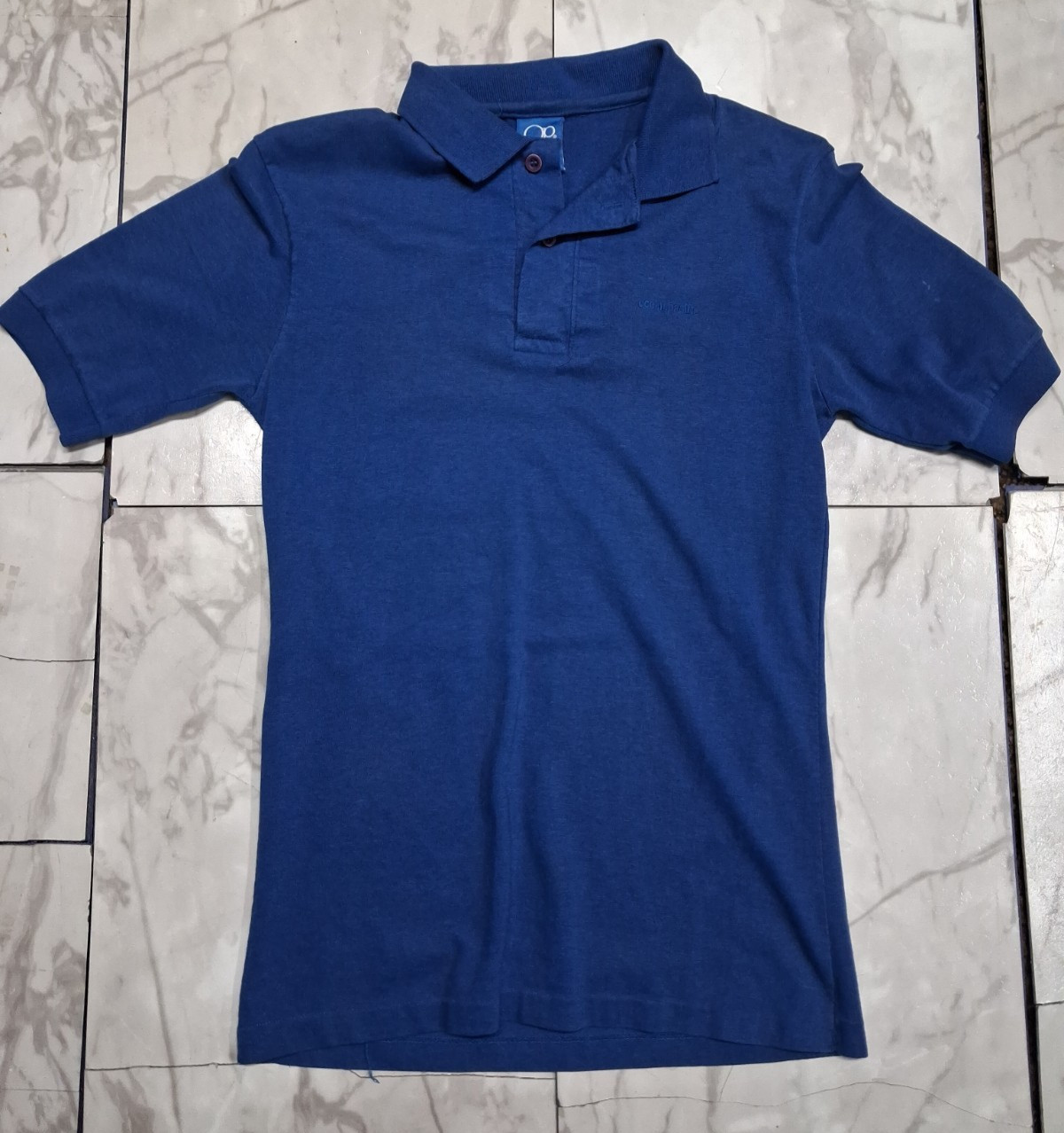 Vintage Ocean Pacific Polo Shirt Mens S Blue Short Sleeve Cotton Made In USA