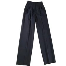 70s Vintage Contrast Stitch Black Goth Dark Androgynous Academia Pleated Pants
