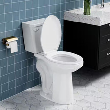 Extra Tall Toilet 21 in Two Piece Single Flush 1.28 GPF, Comfort Bowl Height Bat