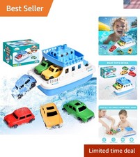 Toddler Water Adventure Set: Ferry Boat with 4 Mini Cars - Vibrant  Non-Toxic