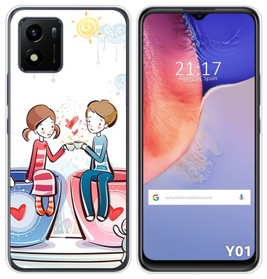 MOJIA Cover Per Vivo Y01, PU Custodia Antiurto Resistente Ai