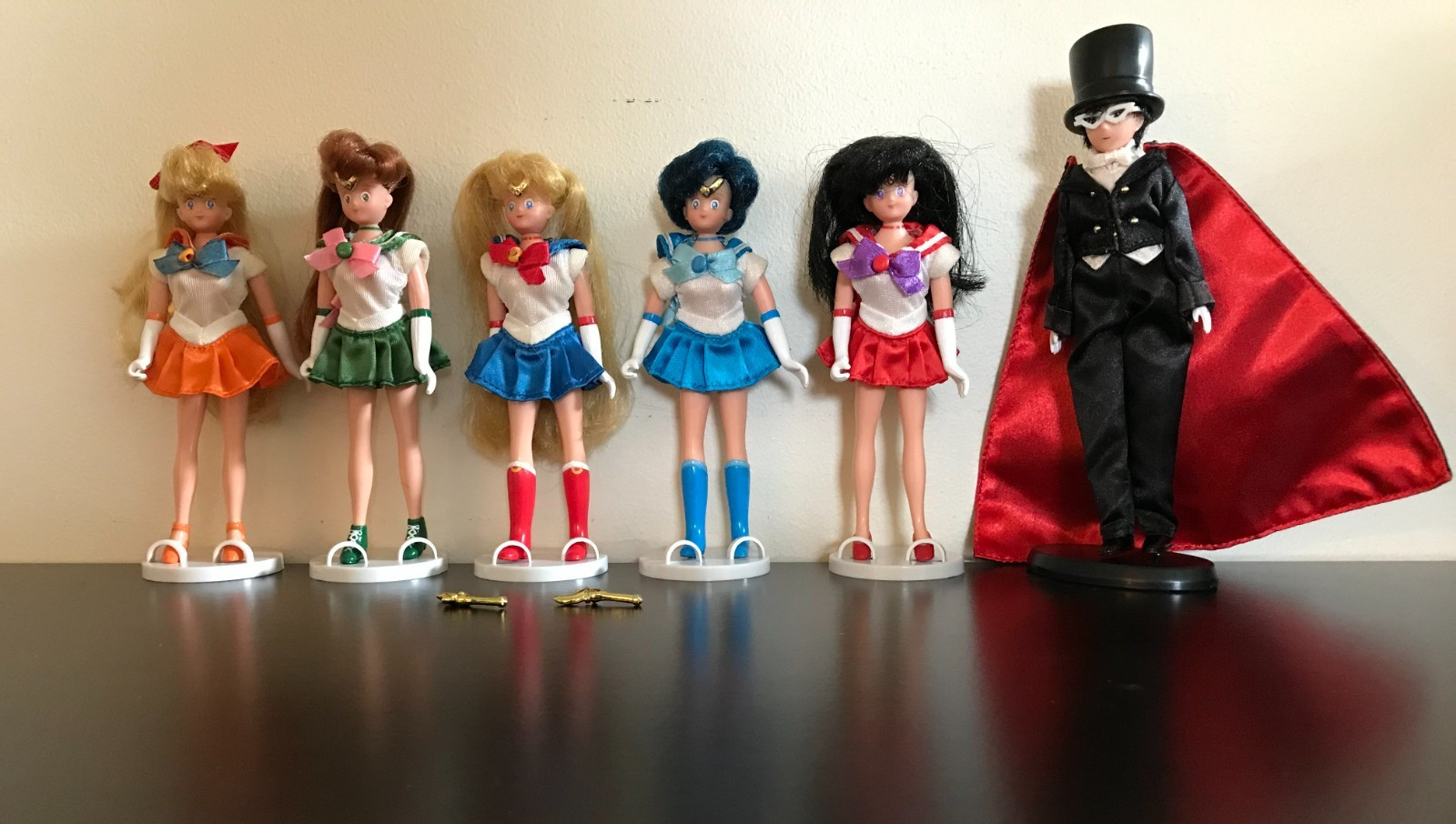 Sailor Moon Doll Lot Irwin  6"  Tuxedo Mask /Mars /Mercury /