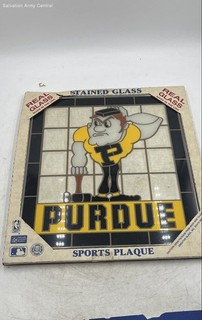 Multicolor Purdue Boilermakers College NCAA Stained Glass Sports Plaque