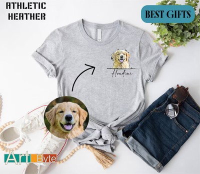 Custom Pet Cartoon Effect Comfort Tee Personalized Dog Cat Lover