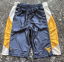 Vintage Nike WV Mountaineers Shorts Sz XL NCAA Navy Yellow White