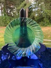Set 6 Swirl Petal Swirl Jeannette Depression Glass Dinner Plates 9.25" Teal NICE
