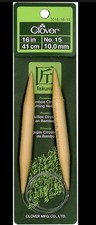 Clover Takumi Bamboo Circular Knitting Needles 16"-Size 15/10mm New