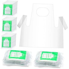 Disposable Aprons for Kids Painting Plastic Smock Disposable Oil Proof 25