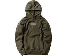 NEW KITH CLASSIC BOX LOGO HOODIE OLIVE GREEN SIZE XS EXTRA SMALL