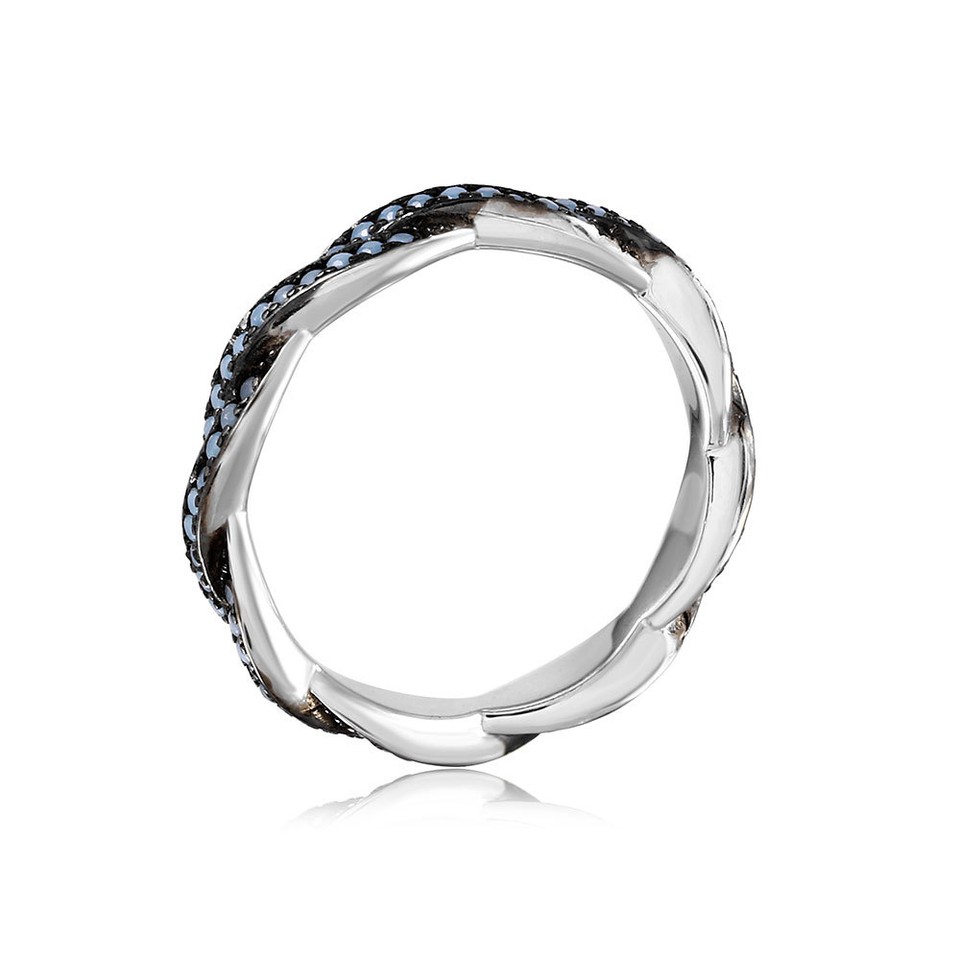 Sterling Silver Ladies Rope Band Eternity Ring w/ Turquoise Stone | eBay