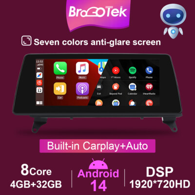 10.25'' Android 14 Stereo Wireless Carplay 4G LTE WIFI For BMW X5 E70 X6 E71 CCC