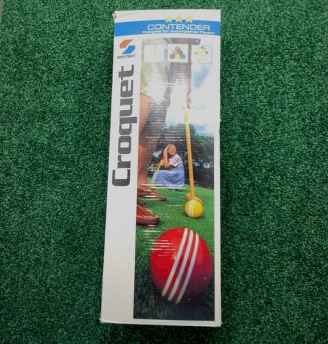 Vintage Sportcraft Croquet Set The Contender 6 Player New 02020