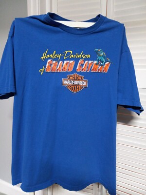 Harley-Davidson “Grand Cayman” T-shirt VTG Grand Cayman Harley Davidson T-Shirt Mens Size 2XL