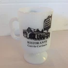 Vintage Souvenir White Milk Glass Mug Ristorante Carrie Cerino's Mama Bldg Image