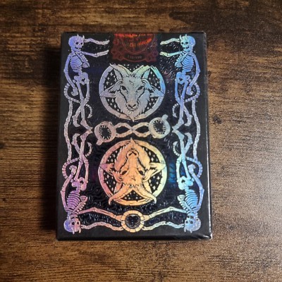 666 Holographite & Obsidian Playing Cards New & Sealed Holographic