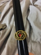 Golden Statement Wire Ring sz 8