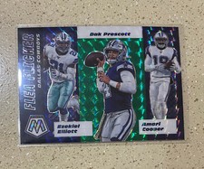 DALLAS COWBOYS 2020 Panini Mosaic Green Prizm Flea Flicker Dak Prescott Ezekiel